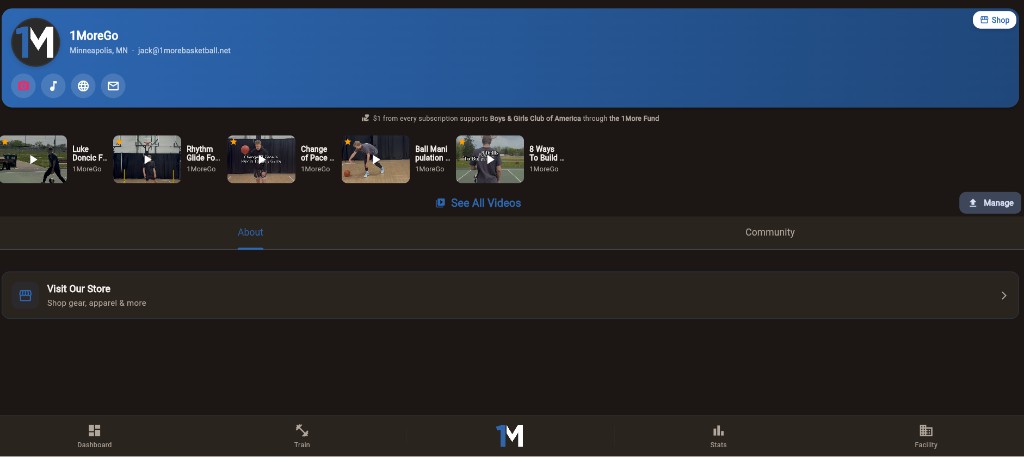 Facility home dashboard preview